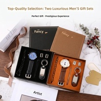 Coffret Cadeau Homme Moderne Wisteria : Montre-Bracelet Multifonctionnelle, Bracelets Métalliques, Boutons de Manchette, Porte-clés – Ensemble Complet Idéal pour les Affaires