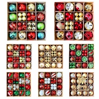 Lot de 40 Boules de Noël de 6 cm, Décorations pour Sapin, Rouge, Vert et Doré