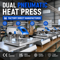 Xinhong Pneumatic 40*50cm Dual Station Sublimasi Perpindahan panas Mesin Press Panas Untuk T-Shirt