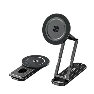 Support de téléphone trépied magnétique en alliage d'aluminium, fixation instantanée, amortissement puissant sur 3 axes, rotation à 360° pour selfie, diffusion en direct et extérieur - Product Image 1