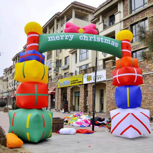 Arche gonflable géante de Noël, arche de Père Noël/arbre de Noël, portique gonflable enneigé pour la promotion des centres commerciaux/l'<span class=keywords><strong>ouverture</strong></span> de magasins/l'activation des points de vente - Product Image 6