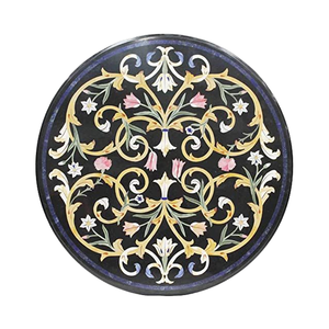 Gemstne elegante mesa moderna con estilo mosaico de piedra incrustaciones Mesa para el hogar sala de estar Uso de muebles - Product Image 1