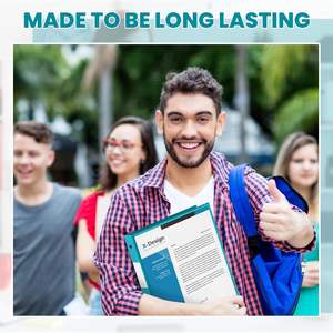 Classeur à 3 anneaux de 0,5 pouce, compatible <span class=keywords><strong>A4</strong></span>, en plastique souple, capacité de 140 feuilles, <span class=keywords><strong>avec</strong></span> 1 pochette, organisateur polyvalent pour le bureau - Product Image 6