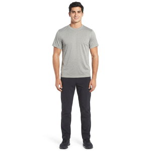 T-shirts pour hommes de haute qualité fabriqués par un fabricant professionnel, impression de logo personnalisée, 100% coton, uni, respirant, manches courtes - Product Image 1