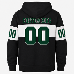 Sweat-shirt personnalisé style maillot de hockey avec numéro pailleté – Tenue de match - Product Image 5