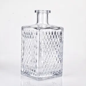 Spot Goods Premium 750ml Spirit Liquor Glass Bottles With Security Caps