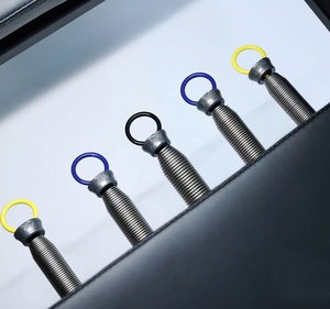 Ressorts de Reformer Pilates en fil d'acier de haute qualité, marque INIKO, modèle 791S (Noir/Bleu/Jaune), 412g chacun, 2.2x24.7x472mm - Product Image 4