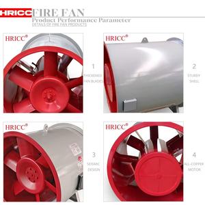 Ventiladores Axiales <span class=keywords><strong>de</strong></span> Extracción <span class=keywords><strong>de</strong></span> Humo <span class=keywords><strong>para</strong></span> Conductos <span class=keywords><strong>de</strong></span> Ventilación Vertical AC, con Aspas <span class=keywords><strong>de</strong></span> Hierro Fundido HTF ATEX, Venta al Por Mayor - Product Image 5