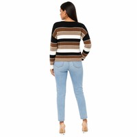 Pull-over personnalisé OEM & ODM pour femme, tricoté, manches longues, col rond, automne-hiver, Noël, polyester, multi-tops, Ropa De Mujer