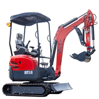 Livraison gratuite Mini-excavatrice de 1,8 tonne 2 tonnes Machine agricole Mini-excavatrice Mini-pelle Prix