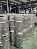 Fût à bière en acier inoxydable standard américain : 5 gallons, 7,75 gallons, 15,5 gallons, fût à pression Sankey D-Coupler pour brasserie et bar