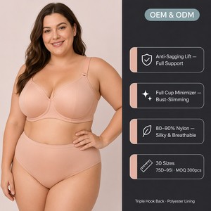 <span class=keywords><strong>Reggiseno</strong></span> di Lusso Plus Size con Copertura Totale e Supporto con Ferretto, Set Lingerie Morbido e Traspirante in Pizzo, <span class=keywords><strong>Reggiseno</strong></span> per Seno Grande Coppe <span class=keywords><strong>D</strong></span> E F con Effetto Lifting - Product Image 1