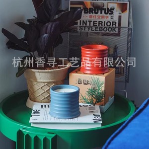 Scented Candle Cylinder <b>Soy</b> <b>Wax</b> 1 Wick Christmas Home Decoration Gift - Product Image 4