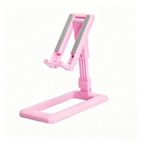 Support de téléphone en plastique réglable en hauteur, support de bureau pliable avec réglage de l'angle pour smartphones et tablettes