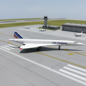 Modèle d'avion en métal moulé sous pression de 20 cm, <span class=keywords><strong>Concorde</strong></span> supersonique d'Air France, avec trains d'atterrissage - Product Image 1