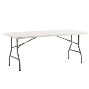2021 hotsale 6ft 183cm 플라스틱 접이식 테이블 야외 캠핑 피크닉 trestle 접이식 피크닉 테이블 6-8 인승