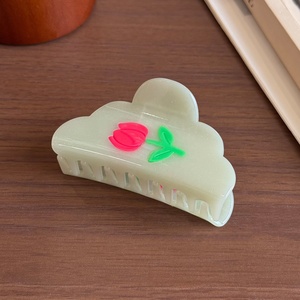 Korean Style Acrylic Cute Cartoon Flower Tulip Cloud Hair Claw Clip for Women Shark Clamp Hairstyles Hair Accessory Custom - Product Image 6