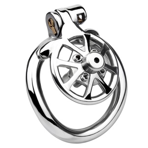 FRRK Wheel <b>Flat</b> <b>Screw</b> Chastity Lock Penis Cage with Metal Catheter Wheel Chastity Device Cock Cage Sex Toys Erotic Products - Product Image 3