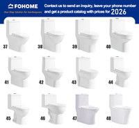 WC à siphon S-trap pour l'Amérique du Sud, cuvette de toilettes, lavabo, sanitaires complets