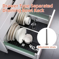 Organisateur de tiroir de placard de cuisine à un seul niveau, durable, avec égouttoir pour bols, type autoportant, accessoire pour panneau perforé pour évier