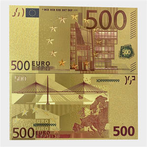 高品質ホイルプラスチックコレクションギフト防水ユーロ紙幣24kゴールド1000ユーロ紙幣OPPバッグ付き - Product Image 2