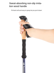 Dericsson, bastón de senderismo de aleación de aluminio ultraligero, bastón de trekking plegable para exteriores, bastón telescópico para caminar turístico, muleta - Product Image 2