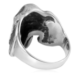 yunnique Men's Elephant Head Stainless Steel <b>Ring</b> <b>Silver</b> Vintage Animal Design Fashion Jewelry Gift - Product Image 4