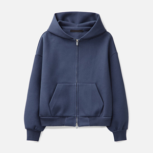 Sudadera con capucha completa para hombre, con logotipo personalizado, de algodón y forro polar, estilo casual urbano, chaqueta con cremallera para hombre - Product Image 1