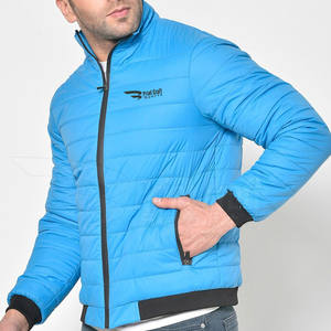 Chaqueta acolchada de poliéster de talla grande informal de estilo callejero para hombre, ropa de invierno con cuello levantado, tela de fabricante directo - Product Image 1