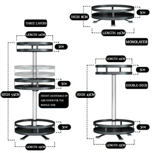 Étagère rotative ronde pour bouteilles d'épices, support de rangement pour bocaux d'épices de cuisine, <span class=keywords><strong>tiroir</strong></span> Lazy Susan Under Cabinet Spice Rack Organizer - Product Image 2