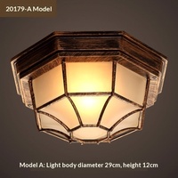 Plafonnier LED de style industriel rétro créatif à montage en surface pour hôtels, bars, restaurants, balcons, entrées, couloirs