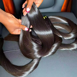 Extensions de <span class=keywords><strong>cheveux</strong></span> humains vierges Remy vietnamiens 15A, 100 % non traités, lots épais pour tissage, couleur naturelle, pour femmes - Product Image 1