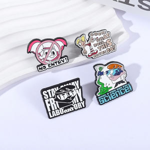Alfileres esmaltados de personajes de animación de dibujos animados de los 90, qué buen <span class=keywords><strong>día</strong></span> para la ciencia, broches de Metal, insignia de solapa, regalos de joyería para amigos - Product Image 2