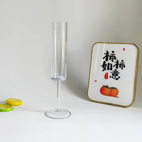 Flûtes à champagne en plastique PS transparent, verres à vin à tige haute et fine, gobelets à brandy et cocktails de 5 oz – Vente en gros usine