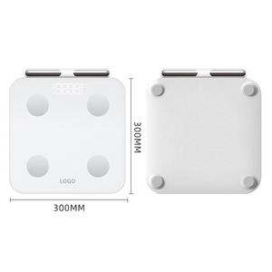 White LED Digital Body Fat Scale <b>Smart</b> Body Composition Scale 300mm Square Bathroom Scale for Home Use - Product Image 1