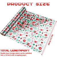 Noël Transparent Cellophane Rouleaux Cellophane Wrap pour Paniers Cadeaux Fleur Art Artisanat Nourriture Friandises Emballage Décor De Noël