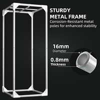 Kit de tente de culture 80x80x160cm complet avec lumière de culture LED et système de filtre de ventilateur de ventilation pour champignons et plantes