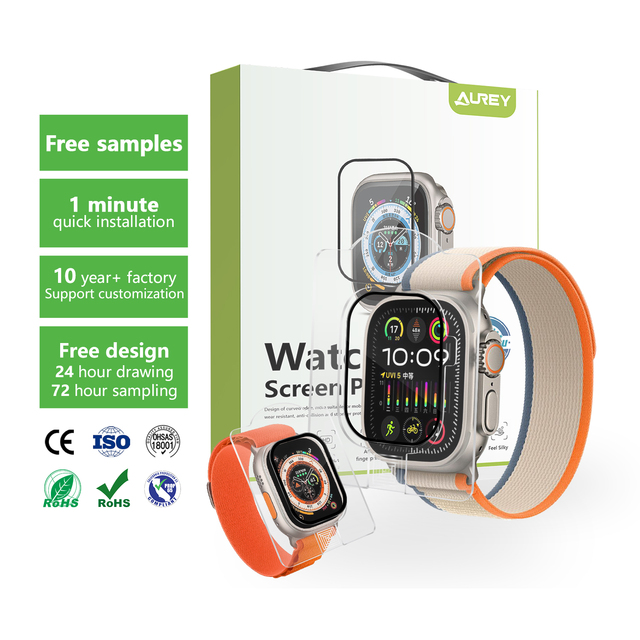 Wholesale Waterproof 9H Hardness Tempered Glass Screen Protector for Smart Watch Series 40mm/49mm