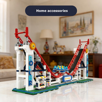 Ensemble de blocs de construction MOULD KING 11030, modèle de montagnes russes de parc d'attractions, jouets d'assemblage créatifs DIY, briques MOC pour enfants, cadeau