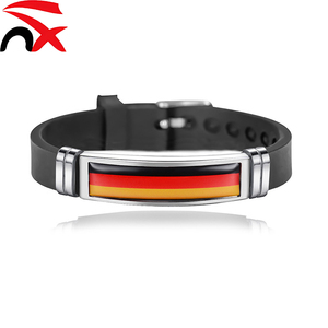 Braccialetti con Bandiera Nazionale all'Ingrosso, Braccialetti Regolabili in Silicone, <span class=keywords><strong>Regali</strong></span> Patriottici per Attività Festive per Donne e Uomini - Product Image 6