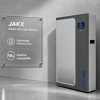 Batería Solar JAKX LiFePO4 48V 51.2V 314Ah 15kWh 16kWh, Sistema de Almacenamiento de Energía Solar para el Hogar, Paquete de Baterías de Litio Ferrofosfato de Ciclo Profundo