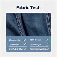 Jean pour homme 5 poches coupe droite en denim décontracté ample pour usage quotidien avec taille confortable