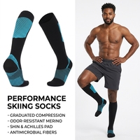 Chaussettes de compression montantes personnalisées en tricot pour adultes et jeunes – Respirantes, en mélange de nylon, séchage rapide, pour le sport et la course à pied