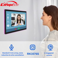 Tablette de réservation de salles de réunion Android 14 avec contrôleur de bureau intelligent 10 14 15,6 pouces, affichage mural POE et barre lumineuse latérale LED RK3576S
