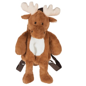 Nueva Mochila <span class=keywords><strong>de</strong></span> Peluche Suave con Diseño <span class=keywords><strong>de</strong></span> Alce Marrón para Venta al por Mayor - Product Image 1