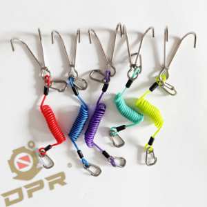 DPR Scuba <span class=keywords><strong>Divers</strong></span> Multicolor Rojo Azul Verde Púrpura Gancho de arrecife de acero inoxidable con cordón flexible duradero - Product Image 1