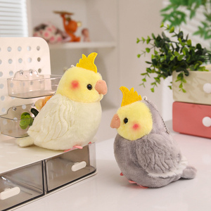Nuevo Peluche de Cacatúa Colorida, Animal de Peluche para Decoración del Hogar, Regalo de Cumpleaños para Niños, Juguete de Loro Amarillo Suave - Product Image 5