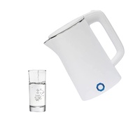 Bouilloire électrique sans fil en acier inoxydable avec contrôle de la température, design anti-chaleur, pour usage hôtelier, certifiée CB, pièces de rechange gratuites
