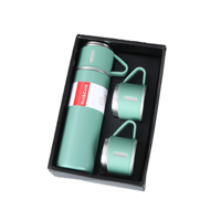 Ensemble Cadeau de Noël de 3 Pièces : Gobelets Isothermes en Acier Inoxydable, Bouteille Thermos de Voyage et d'Extérieur pour Thé, Café et Eau, Idéal pour Cadeaux d'Affaires