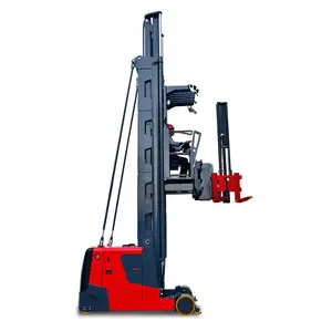 1.5ton Warehouse Forklift Man Up Electric Pallet Stacker Very Narrow Aisle 3 way Reach Truck